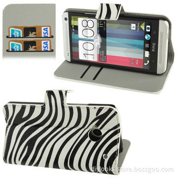 White Zebra Pattern Horizontal Flip Leather Case